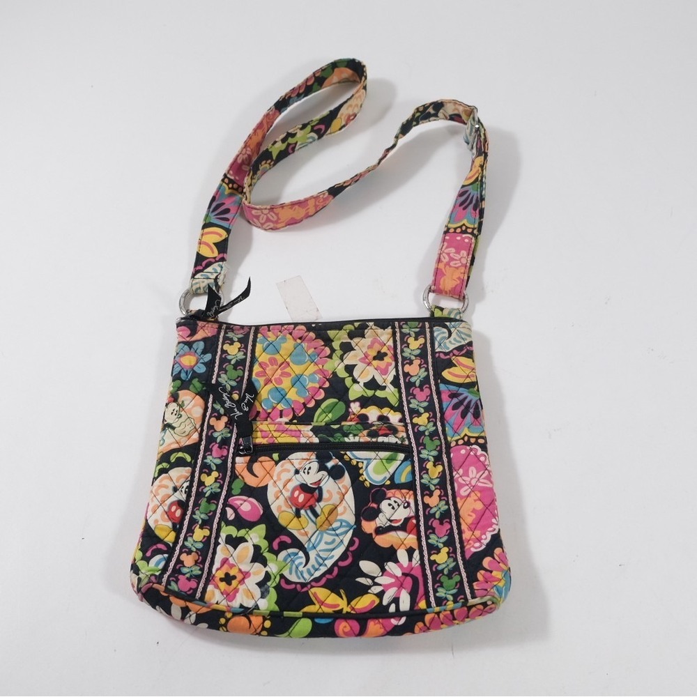 Vera Bradley Crossbody Women Multi Disney Mickey Mouse Paisley Quilted Floral